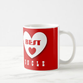 Caneca De Café TIO presente com VERMELHO feito sob encomenda do