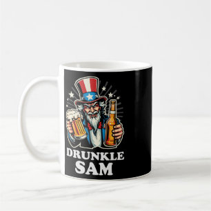 Caneca De Café Tio Sam Bêbado 4 De Julho Engraçado Tio Sam Com Ce