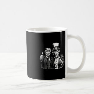 Caneca De Café Tio Sam Donald Trump Selfie Polegar Para Cima Roup