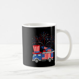 Caneca De Café Tio Sam Firecaminhão E Fireworks Engraçado, Usa Ba