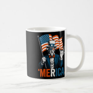 Caneca De Café Tio Sam Merica Rock Funny 4 De Julho Americano