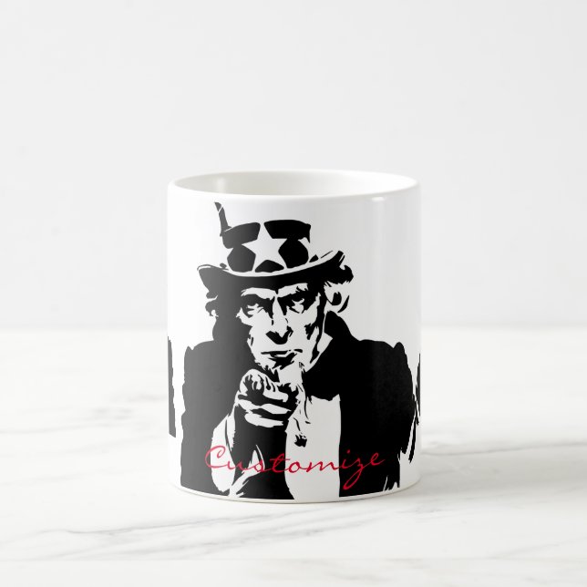 Caneca De Café Tio Sam Quer Que Você Troque (Centro)