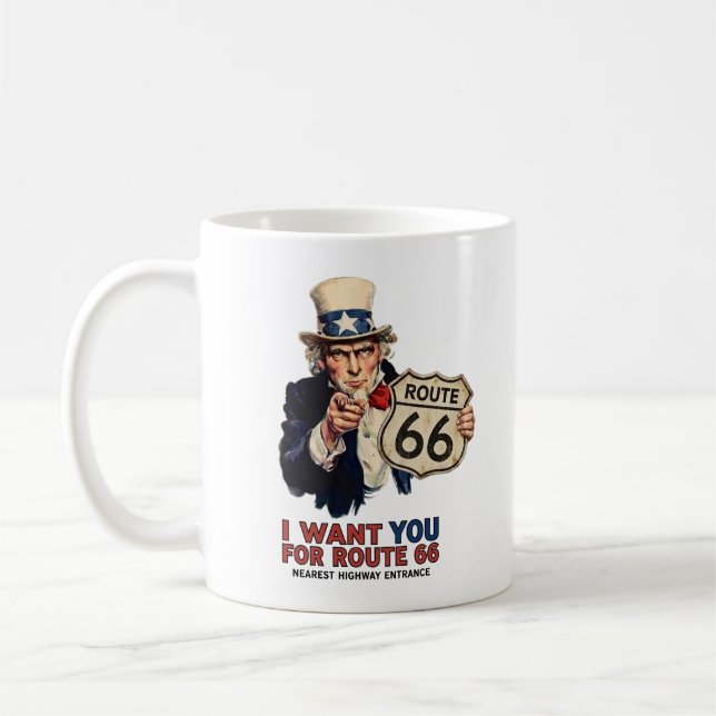 Caneca de Café Tio Sam Rota 66 (Esquerda)