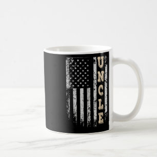 Caneca De Café Tio Vintage American Flag Dia de os pais 4 De Jul