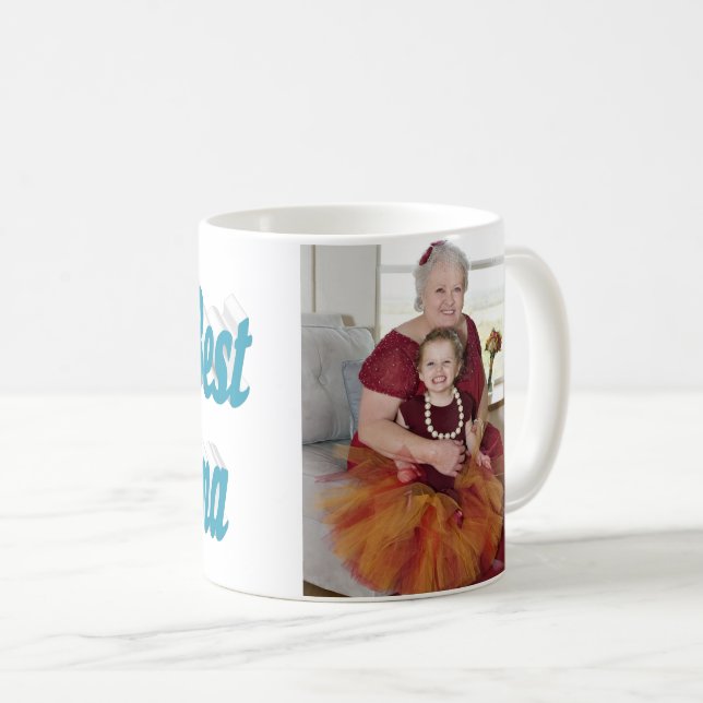 Caneca De Café Típica azul da vovó fotografia céu (Frente Esquerda)