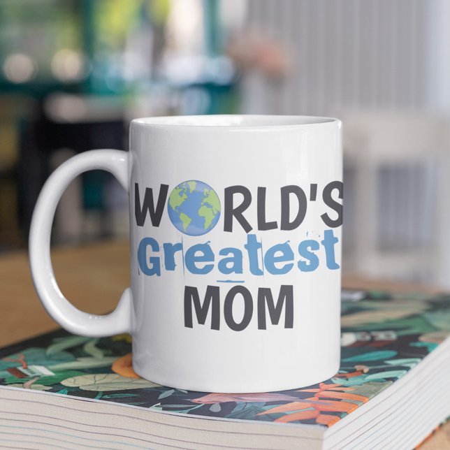 Caneca De Café Típica Engraçada Mundos Maior Mãe (World's greatest Mom mug.)