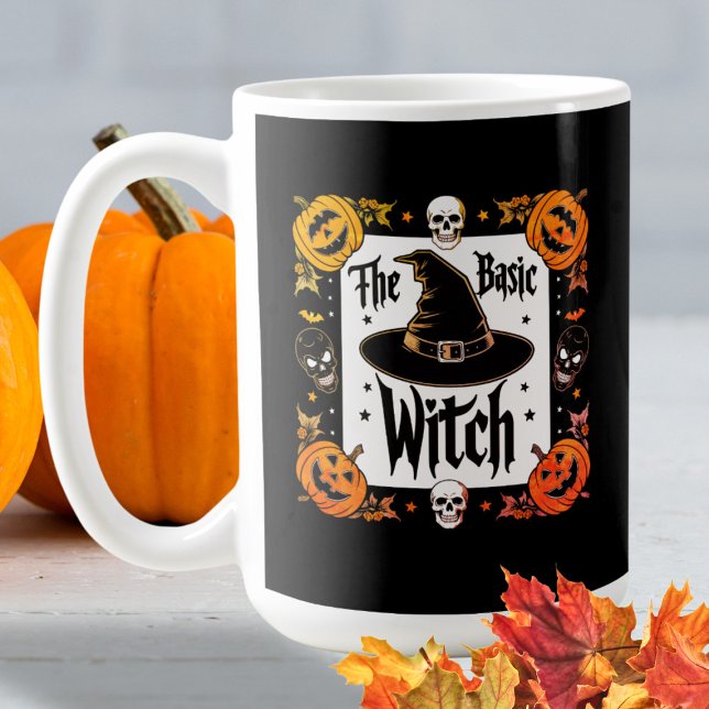 Caneca De Café Típica Moderna - Cascas Negras Halloween (Criador carregado)