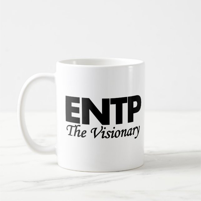 Caneca De Café Tipo de personalidade ENTP | o visionário (Esquerda)