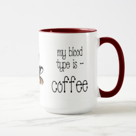 Caneca de Café Tipo Sanguíneo