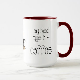 Caneca de Café Tipo Sanguíneo