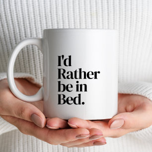 Caneca De Café Tipografia Branca e Preta Simples Engraçada