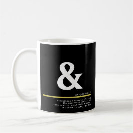 Caneca De Café Tipografia Branca Mínima de Ampersand