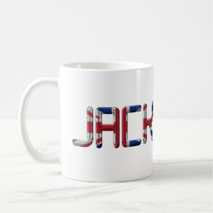Caneca De Café Tipografia BRITÂNICA de Union Jack do nome da