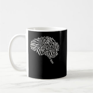 Caneca De Café Tipografia cerebral Enfermeiro Neurologi