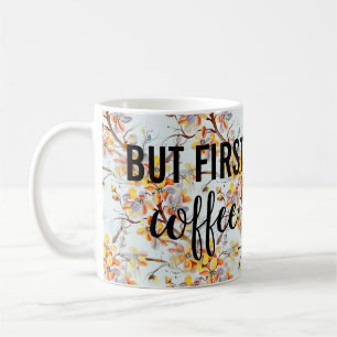 Caneca De Café Tipografia das flores das árvores de cereja Sakur