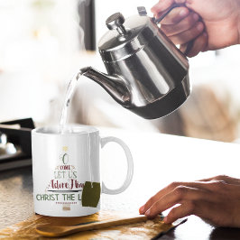 Caneca De Café Tipografia de Carol no Natal Russo