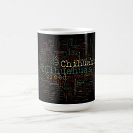 Caneca De Café Tipografia de Chihuahua Breed