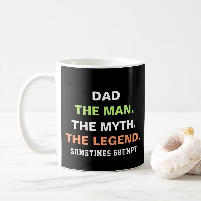 Caneca De Café Tipografia de citação de Pai Engraçado (Com Donut)