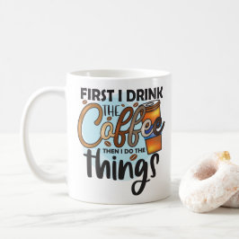 Caneca De Café Tipografia de Coffee Engraçada