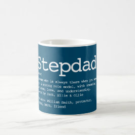 Caneca De Café Tipografia de Definição de Padrasto Personalizada 