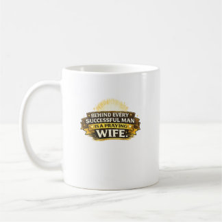 Caneca De Café Tipografia de esposa que ora design