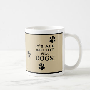 Caneca De Café Tipografia de Impressão de Pata de Cachorrinho Pre