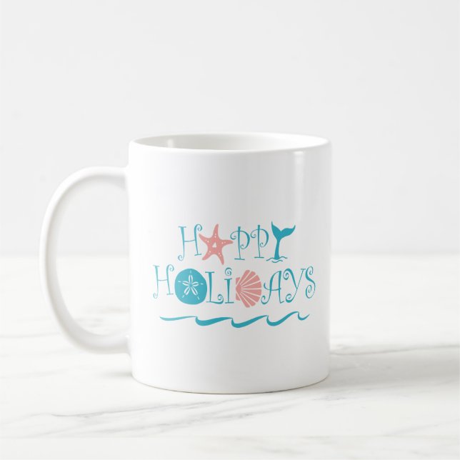 Caneca De Café Tipografia de Natal Costeira Conchas  (Esquerda)