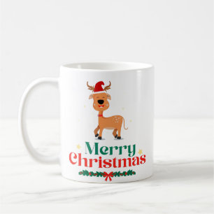 Caneca De Café Tipografia de Natal feliz Mugs de Café Moderno