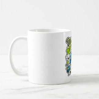 Caneca De Café Tipografia de Pickleball Dink Hard Rir Mais Forte