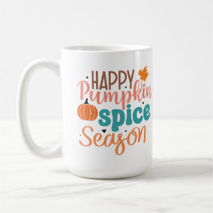 Caneca De Café Tipografia de queda da Pumpkin Spice Season