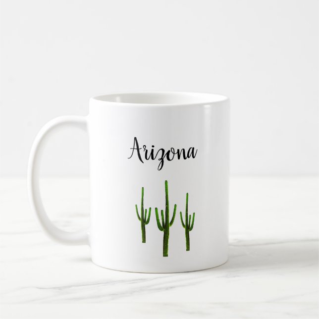 Caneca De Café Tipografia de Saguaro Cactus arizona (Esquerda)