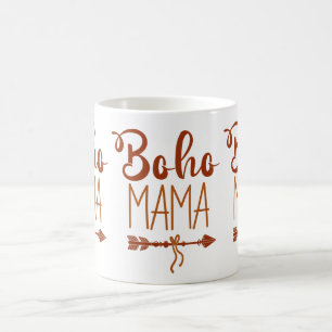 Caneca De Café Tipografia de Seta de Boho Mama Feather