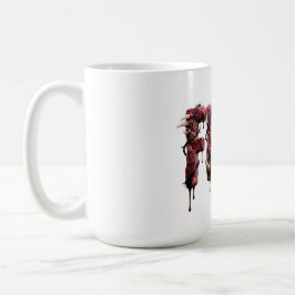 Caneca De Café Tipografia de Terror de Carne Sangrenta Feral Góti