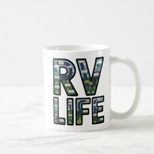 Caneca De Café Tipografia de Viagem de Campanha de Aventura RV