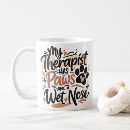 Caneca De Café Tipografia Divertida de Amante de Cachorro Citação