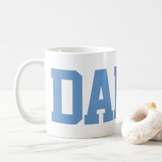Caneca De Café Tipografia do Pai azul minimalista