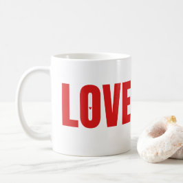 Caneca De Café Tipografia do Red LOVE
