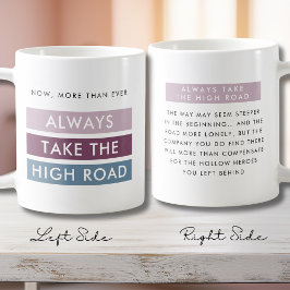 Caneca De Café Tipografia Fria Leva a Estrada Alta