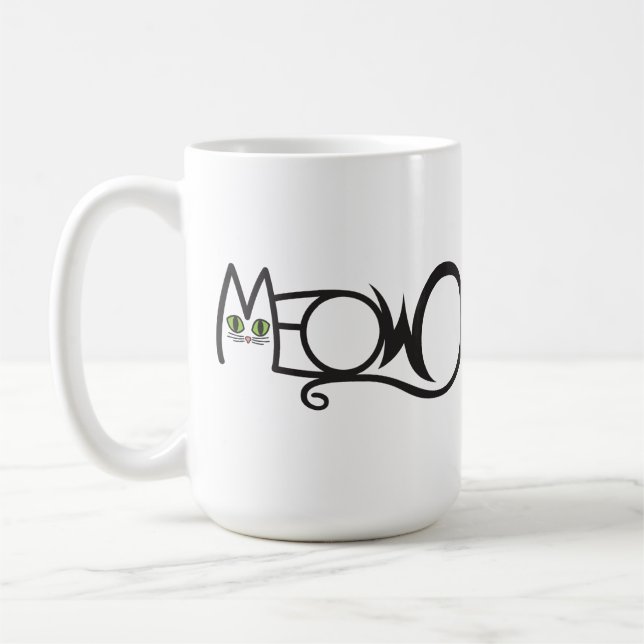 Caneca De Café Tipografia Gato Mia (Esquerda)