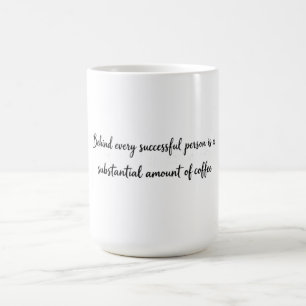 Caneca De Café Tipografia Gráfica de Café com Tinta Preta Minimal