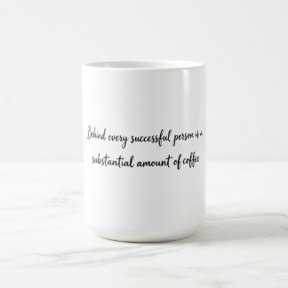 Caneca De Café Tipografia Gráfica de Café com Tinta Preta Minimal