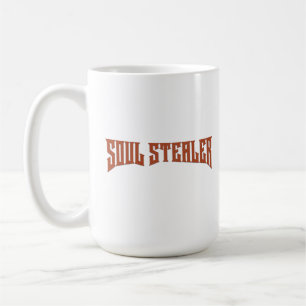 Caneca De Café Tipografia Heavy Metal de Ladrão de Alma Engraçado