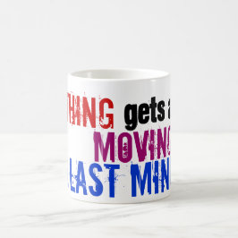 Caneca De Café Tipografia Humorística de Procrastinador de Último