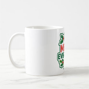 Caneca De Café Tipografia Moderna de Natal 'Merry Everything'