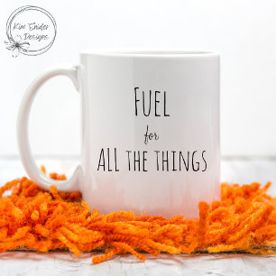 Caneca De Café Tipografia moderna de tendências "Combustível para