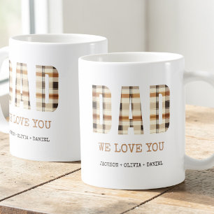 Caneca De Café Tipografia Moderna Marrom Papai Nós Amamos Você No