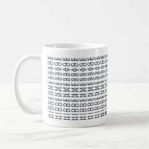 Caneca De Café Tipografia Moderna Personalizada Ilusão Óptica Tex