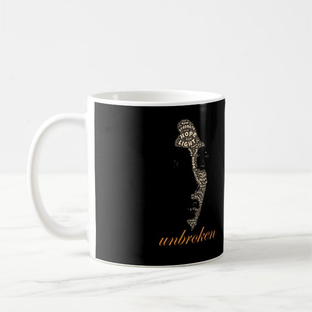 Caneca De Café Tipografia Mulher Inquebrantável (Esquerda)