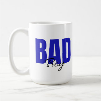 Caneca De Café Tipografia Negrita Azul da Escritura Bad Boy