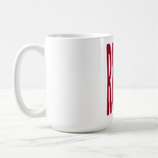 Caneca De Café Tipografia Ondulada Retro Vermelha Relax Aesthetic